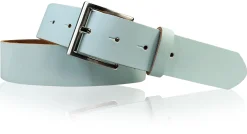 ALL DAY: klassischer Gürtel 4 cm 100% Leder mit silberner italienischer Gürtelschnalle