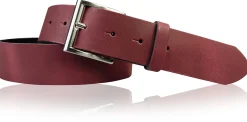 ALL DAY: klassischer Gürtel 4 cm 100% Leder mit silberner italienischer Gürtelschnalle