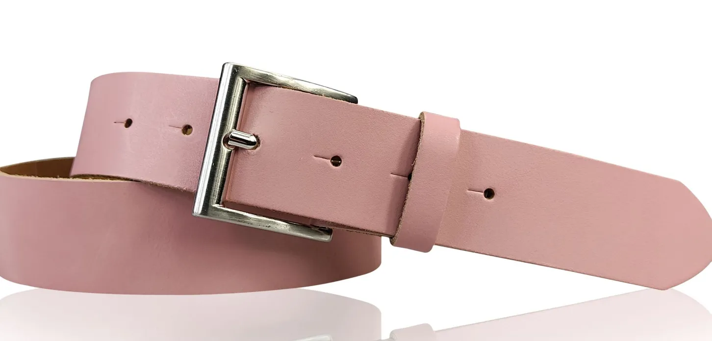 ALL DAY: klassischer Gürtel 4 cm 100% Leder mit silberner italienischer Gürtelschnalle
