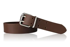 Arbeitsgürtel 4 cm, Stahl-Gürtelschnalle, Rindsleder, bis Bundweite 125cm, 100% echtes Leder