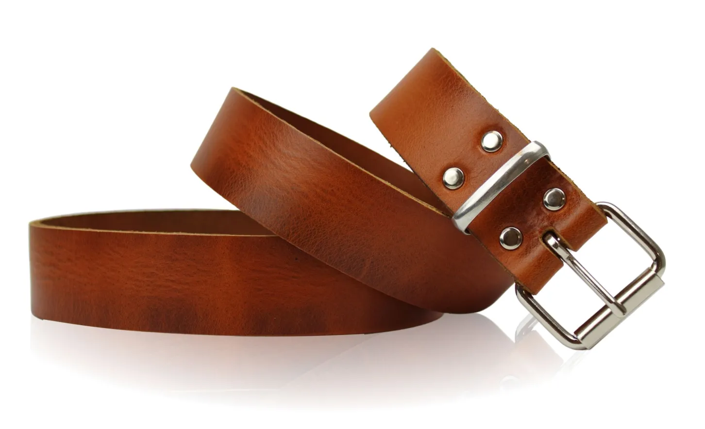 Arbeitsgürtel 3,3 cm, Stahl-Gürtelschnalle, robust, heavy duty, dickes Vollleder