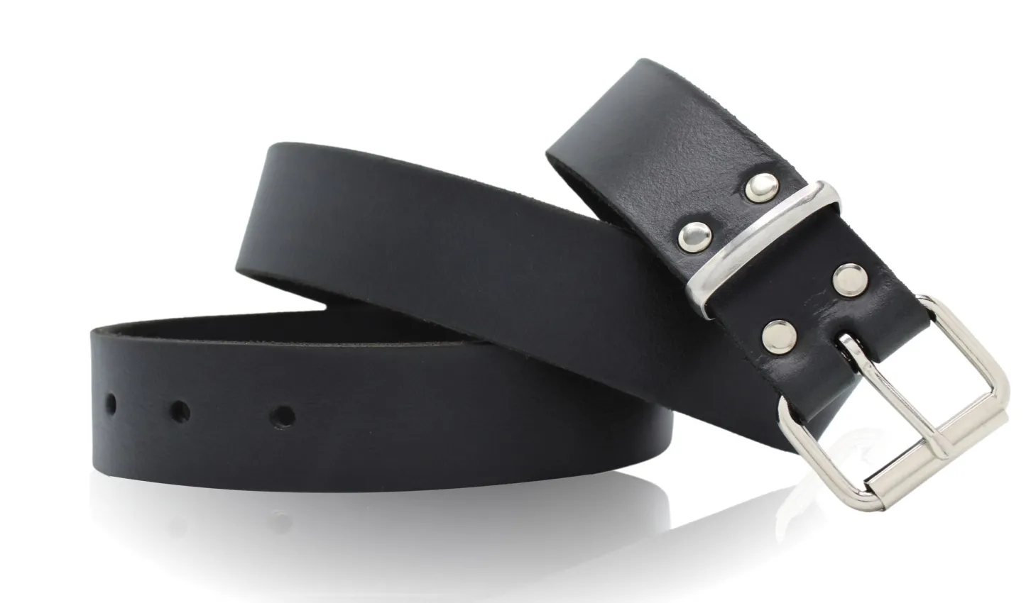 Arbeitsgürtel 3,3 cm, Stahl-Gürtelschnalle, robust, heavy duty, dickes Vollleder