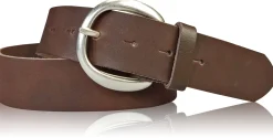 AUDREY: Damen Ledergürtel 4 cm in aktuellen Farben mit halbrunder Gürtelschnalle