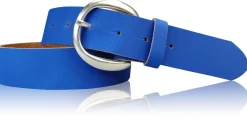 AUDREY: Damen Ledergürtel 4 cm in aktuellen Farben mit halbrunder Gürtelschnalle