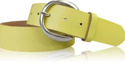 AUDREY: Damen Ledergürtel 4 cm in aktuellen Farben mit halbrunder Gürtelschnalle