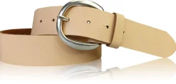 AUDREY: Damen Ledergürtel 4 cm in aktuellen Farben mit halbrunder Gürtelschnalle