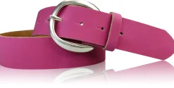 AUDREY: Damen Ledergürtel 4 cm in aktuellen Farben mit halbrunder Gürtelschnalle