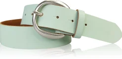 AUDREY: Damen Ledergürtel 4 cm in aktuellen Farben mit halbrunder Gürtelschnalle