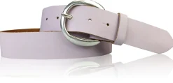 AUDREY: Damen Ledergürtel 4 cm in aktuellen Farben mit halbrunder Gürtelschnalle