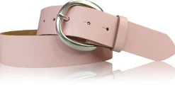 AUDREY: Damen Ledergürtel 4 cm in aktuellen Farben mit halbrunder Gürtelschnalle