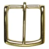 Best Patina® Gürtelschnalle, massiv Messing, zeitlose Gürtelschnalle 4 cm