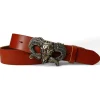 Best Patina® hochwertiger Herrengürtel 4cm, Sattlerleder, Messingschnalle Handguss