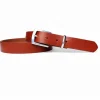 Best Patina® hochwertiger 3 cm Herrengürtel, Edelstahlschnalle/Schlaufe, pflanzlich gegerbtes Sattlerleder