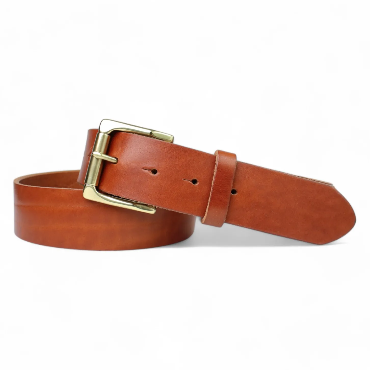 Best Patina® hochwertiger 4 cm Herrengürtel, massive Messingschnalle, pflanzlich gegerbtes Sattlerleder
