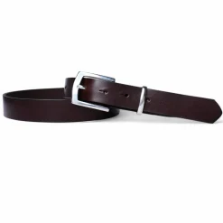 Best Patina® hochwertiger 3 cm Herrengürtel, Edelstahlschnalle/Schlaufe, pflanzlich gegerbtes Sattlerleder