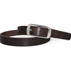 Best Patina® hochwertiger Damen Ledergürtel 2,5 cm, Edelstahlschnalle silbern poliert