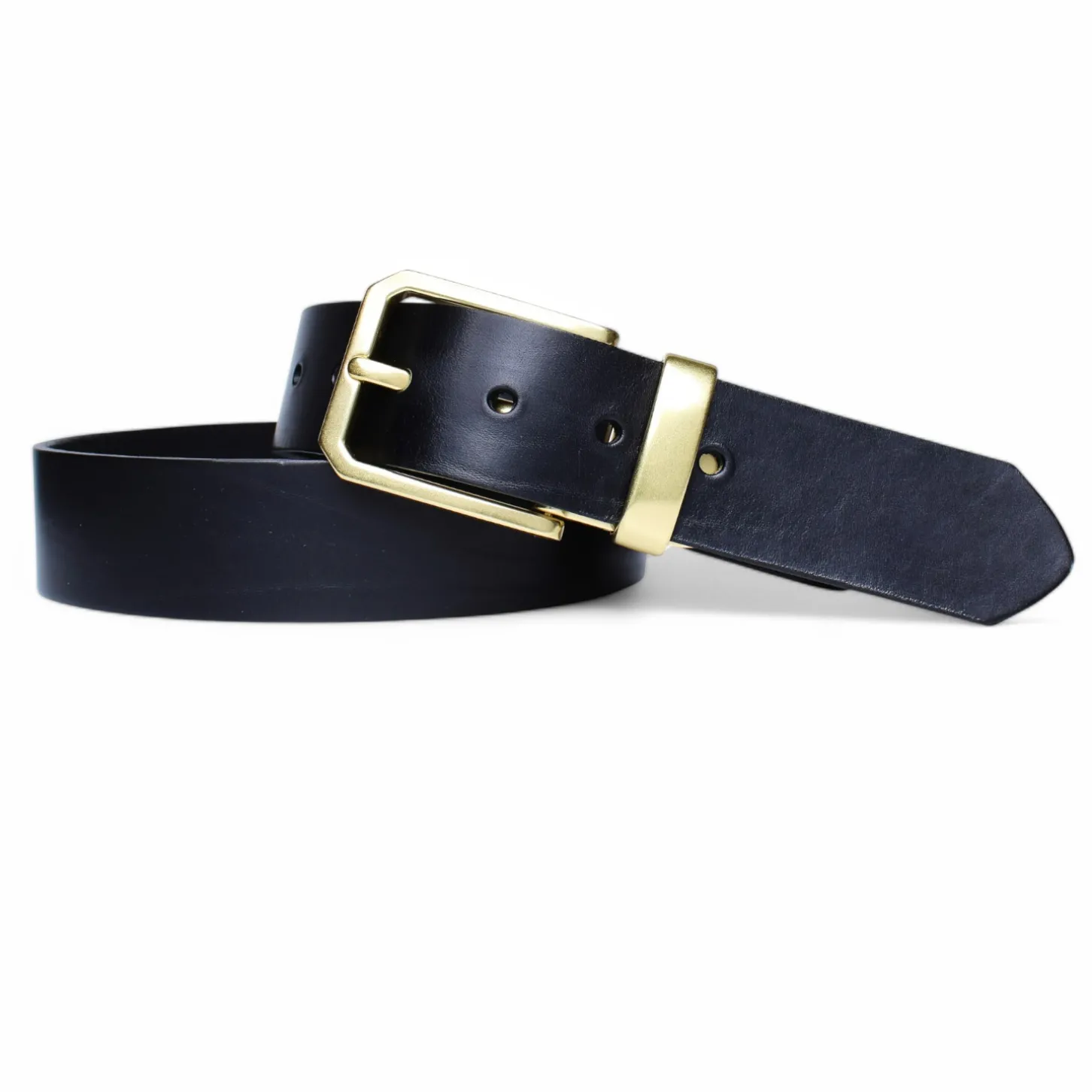 Best Patina® hochwertiger 4 cm Herrengürtel, massive Messingschnalle, pflanzlich gegerbtes Sattlerleder