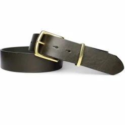 Best Patina® hochwertiger 4 cm Herrengürtel, massive Messingschnalle, pflanzlich gegerbtes Sattlerleder