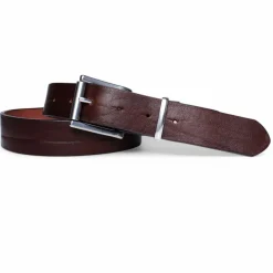 Best Patina® hochwertiger Herrengürtel 35mm, Edelstahlschnalle/Schlaufe, Sattlerleder