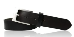 Best Patina® hochwertiger Herrengürtel 3,5 cm, massive Edelstahlschnalle, pflanzlich gegerbtes Sattlerleder