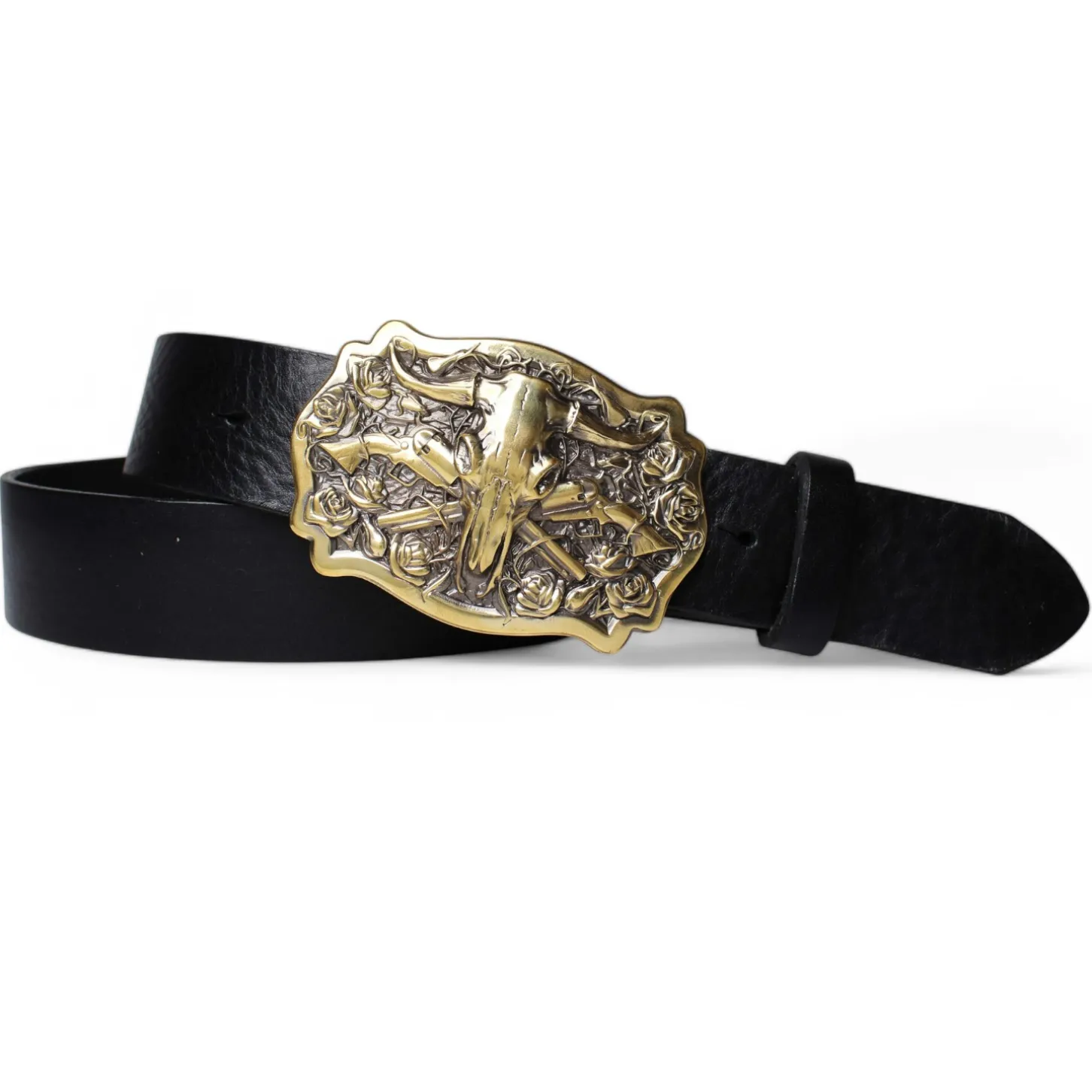 Best Patina® hochwertiger Herrengürtel 4cm, Sattlerleder, Messingschnalle Handguss