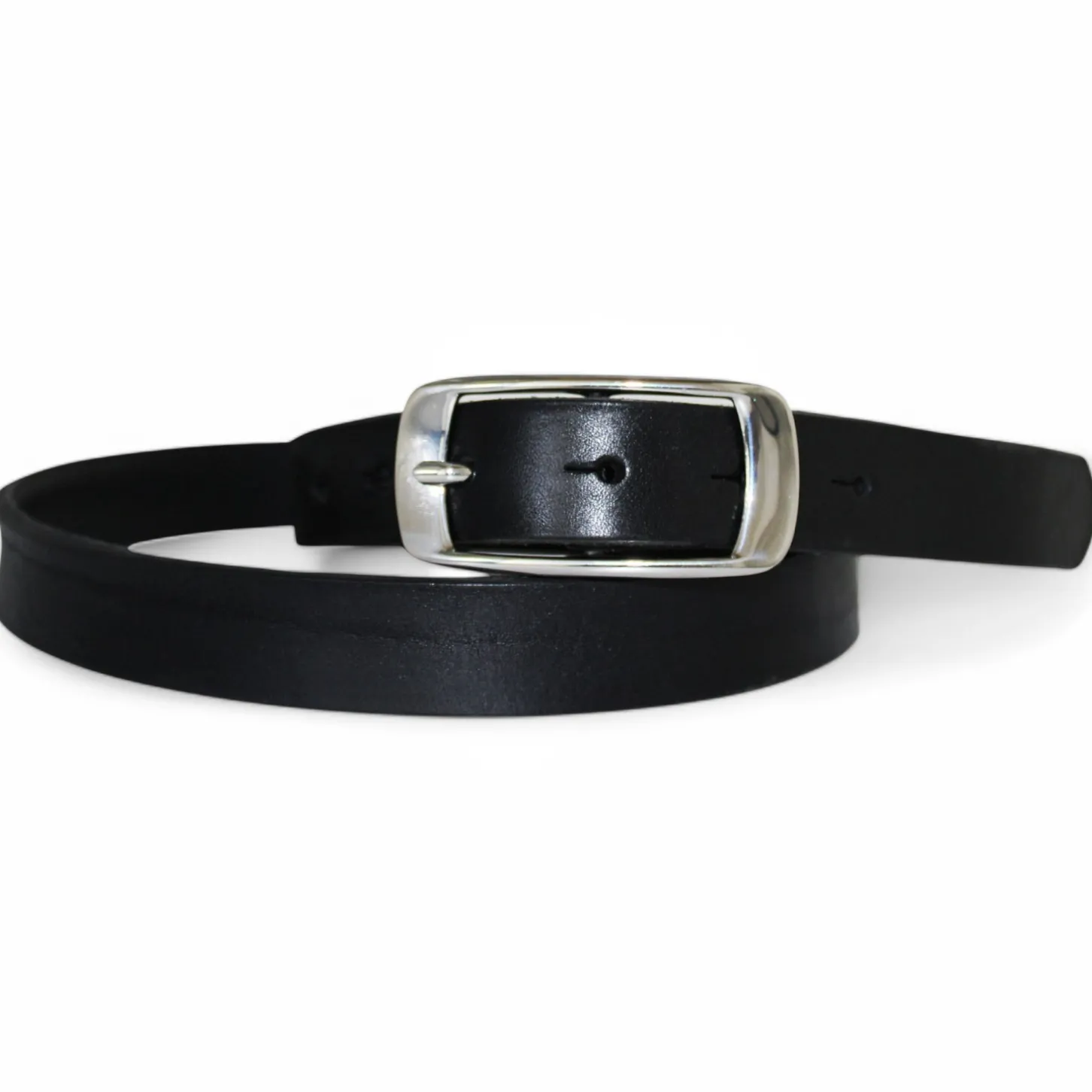 Best Patina® hochwertiger Damen Ledergürtel 2,5 cm, Edelstahlschnalle silbern poliert