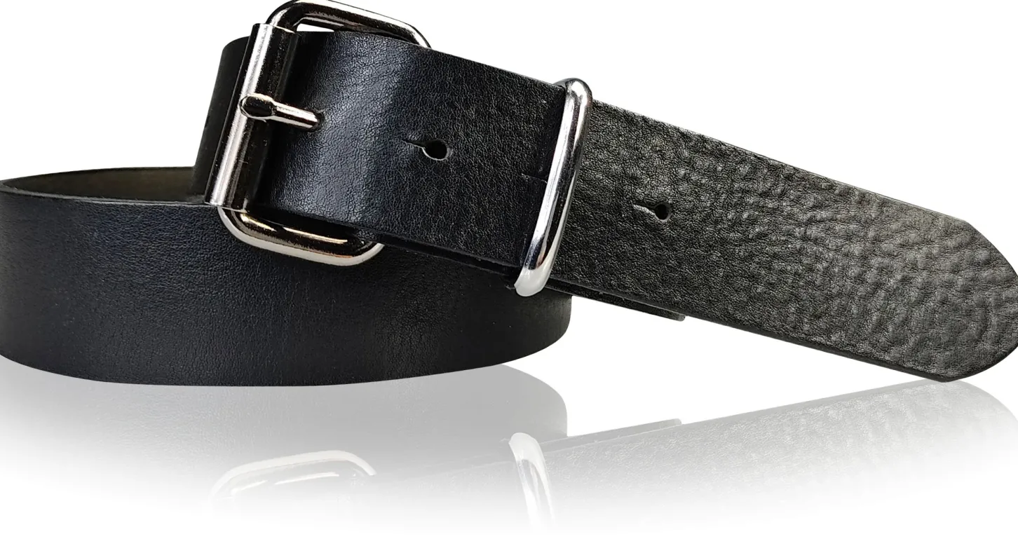 Best Patina® robuster Arbeitsgürtel 4 cm, Sattlerleder, massive Stahl-Rollschnalle , heavy duty