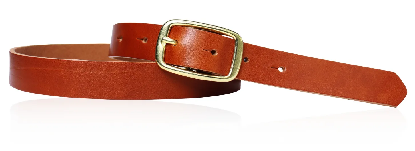 Best&Timeless hochwertiger Damen Ledergürtel 2,5 cm, massiv Messing Gürtelschnalle, vegetabiles Leder