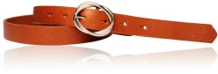 Best&Timeless hochwertiger Damen Ledergürtel 2,5 cm, goldene Gürtelschnalle, vegetabiles Leder