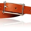 Best&Timeless hochwertiger Damen Ledergürtel 2,5 cm, goldene Gürtelschnalle, vegetabiles Leder