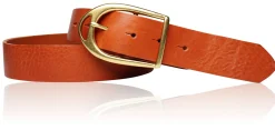 Best&Timeless hochwertiger Damen Ledergürtel 4 cm, massiv Messing Gürtelschnalle, vegetabiles Leder