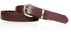 Best&Timeless hochwertiger Damen Ledergürtel 3 cm, Messing Gürtelschnalle+ Schlaufe, Leder