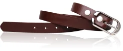 Best&Timeless hochwertiger Damen Ledergürtel 2,5 cm, silberne Gürtelschnalle, vegetabiles Leder