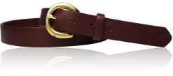 Best&Timeless hochwertiger Damen Ledergürtel 2,5 cm, massiv Messing Gürtelschnalle, vegetabiles Leder