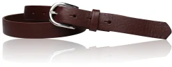 Best&Timeless hochwertiger Damen Ledergürtel 2,5 cm, silberne Gürtelschnalle, vegetabiles Leder