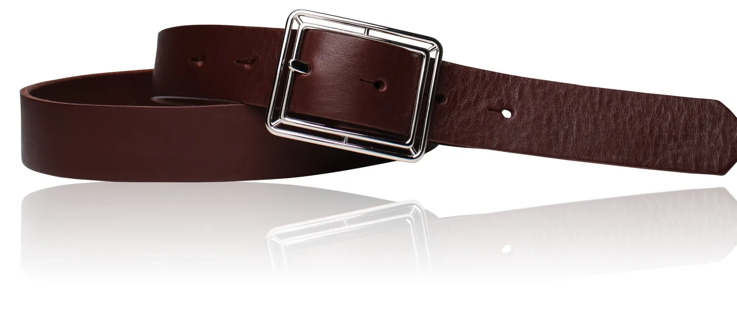 Best&Timeless hochwertiger Damen Ledergürtel 3 cm, silberne Gürtelschnalle, vegetabiles Leder