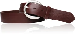 Best&Timeless hochwertiger Damen Ledergürtel 4 cm, echt versilberte Gürtelschnalle, vegetabiles Leder