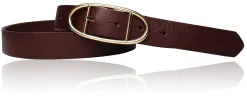 Best&Timeless hochwertiger Damen Ledergürtel 3 cm, goldene Gürtelschnalle, vegetabiles Leder