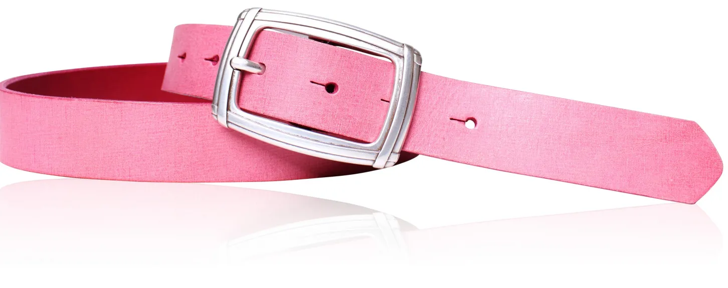 Best&Timeless hochwertiger Damen Ledergürtel 3 cm, silberne Gürtelschnalle, vegetabiles Leder