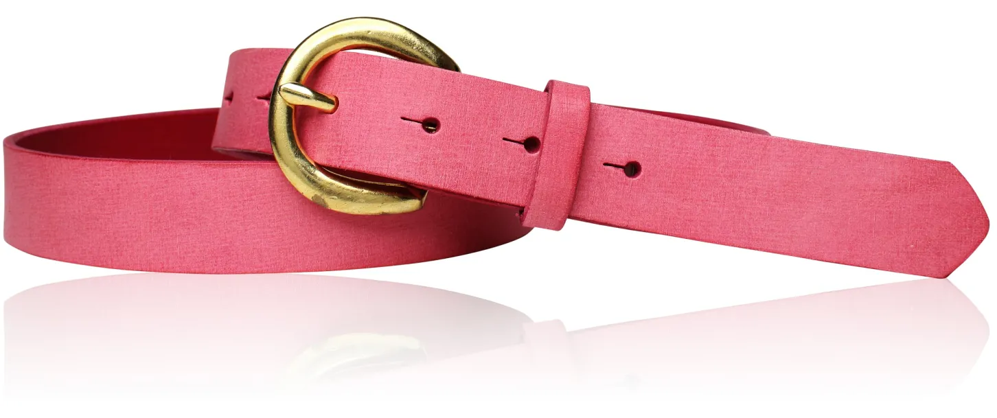 Best&Timeless hochwertiger Damen Ledergürtel 2,5 cm, massiv Messing Gürtelschnalle, vegetabiles Leder