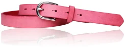 Best&Timeless hochwertiger Damen Ledergürtel 2,5 cm, silberne Gürtelschnalle, vegetabiles Leder