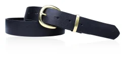 Best&Timeless hochwertiger Damen Ledergürtel 3 cm, Messing Gürtelschnalle+ Schlaufe, Leder