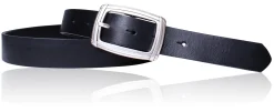 Best&Timeless hochwertiger Damen Ledergürtel 3 cm, silberne Gürtelschnalle, vegetabiles Leder