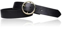 Best&Timeless hochwertiger Damen Ledergürtel 4 cm, echt vergoldete Gürtelschnalle, vegetabiles Leder