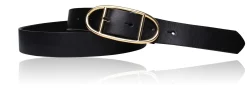 Best&Timeless hochwertiger Damen Ledergürtel 3 cm, goldene Gürtelschnalle, vegetabiles Leder