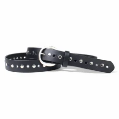 Best&Timeless hochwertiger Nietengürtel 3 cm, durchgelocht, silber