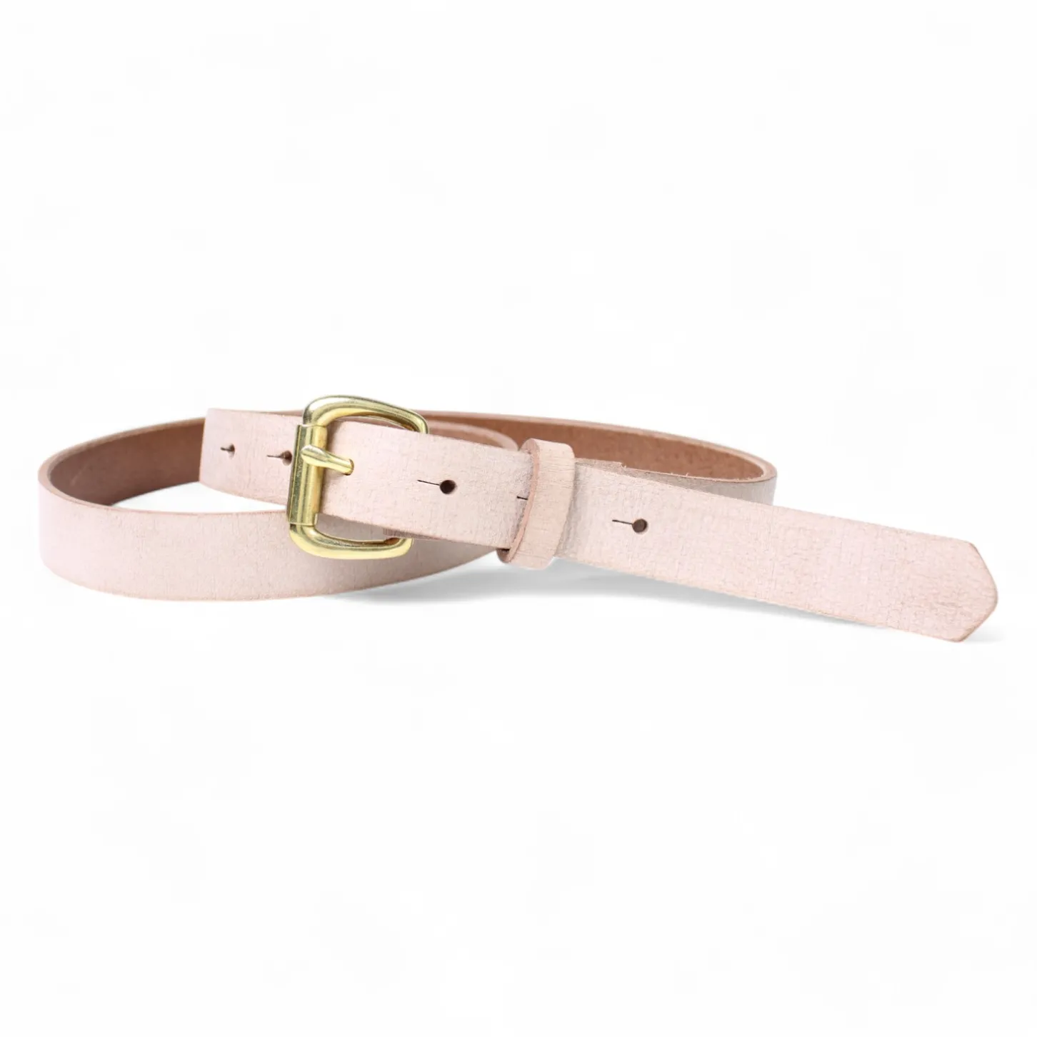 Best&Timeless hochwertiger Damen Ledergürtel 2,5 cm, massiv Messing Gürtelschnalle, vegetabiles Leder