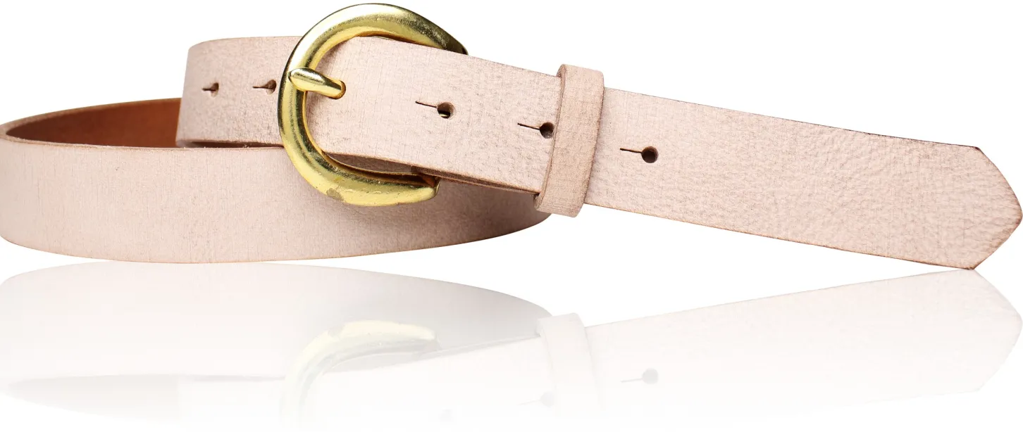 Best&Timeless hochwertiger Damen Ledergürtel 2,5 cm, massiv Messing Gürtelschnalle, vegetabiles Leder