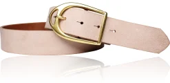 Best&Timeless hochwertiger Damen Ledergürtel 4 cm, massiv Messing Gürtelschnalle, vegetabiles Leder