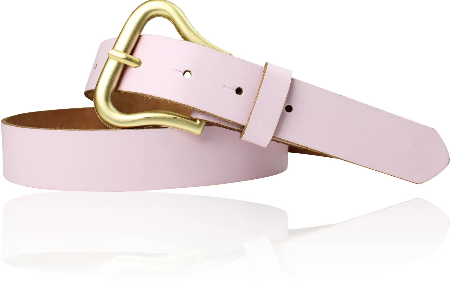 CHARLIZE Designergürtel mit formschöner Gürtelschnalle in mattgold, 3 cm